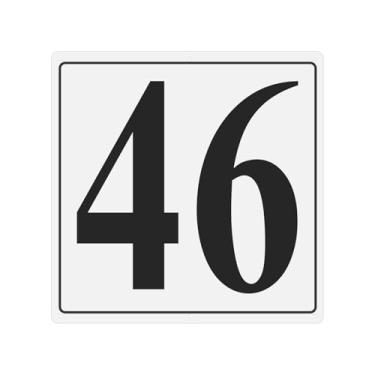 Imagem de PATIKIL Placa grande de metal, 30,5 x 30,5 cm, placa de alumínio, número 46, sinalizador, estacionamento, resistente ao clima, para uso interno e externo
