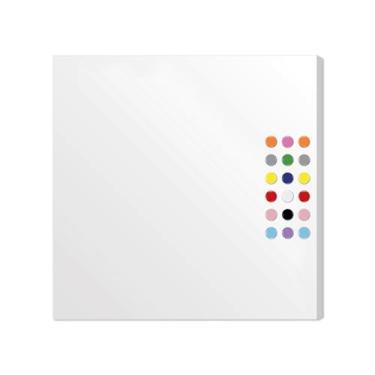 Imagem de Painel de Metal 80x80cm p/Fotos, Recados, Notas + 12 Imãs (Branco)