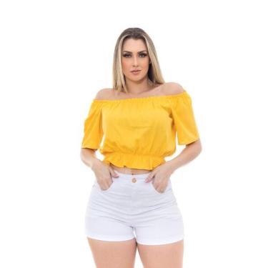 Imagem de Blusa Feminina Ciganinha Ombro a Ombro Premium Tendência - Docce Mulhe