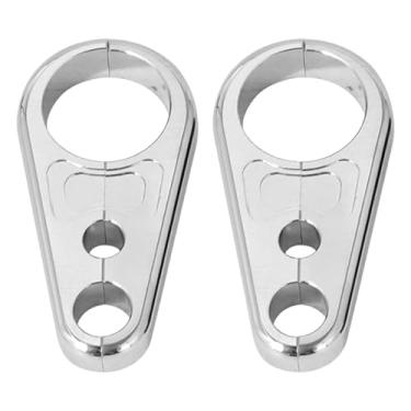 Imagem de Generic 2 peças de abraçadeira para cabo de freio de motocicleta, suporte para guidão, acessório para gerenciamento de fios, suporte prático e profissional, Prata