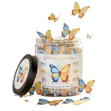 Imagem de Pote De Pensamentos Positivos - Decoração para Casa e Inspiracional,60 Peças Pote Religioso Emocional | para Escritório Quarto Sala de Aula Festa Mulheres Homens Adolescentes