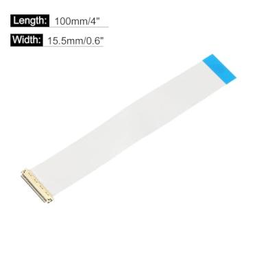 Imagem de Generic 2 peças EDP Wire FFC cabo plano flexível com adaptador de extensão 30 pinos 0,5 mm passo 100 mm tipo B para TV LCD, leitor de DVD, áudio automotivo