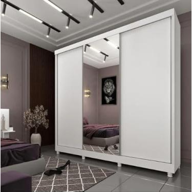 Imagem de Guarda Roupa Casal 3 Portas 4 Gavetas Somalia com Porta Espelho Espresso Tcil Móveis