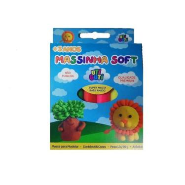 Imagem de Massinha Soft - C/06 Cores 90g - Uti Guti