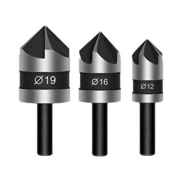 Imagem de Conjunto De Brocas Escareadoras Hexagonais 3 Peças 90 Graus Para Madei