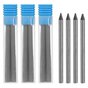 Imagem de PATIKIL 16 refis de grafite de carpinteiro de 5,6 mm, 2B/4B/6B/8B, refil de grafite sólido para lápis de construção de carpinteiro, preto