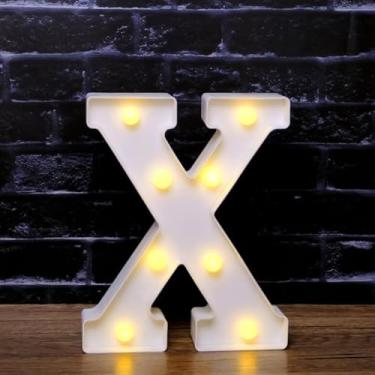 Imagem de Luzes LED para letreiro - Letreiros de alfabeto personalizáveis para casa, casamento, decoração de festa de aniversário e decoração de parede