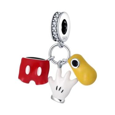 Imagem de Charm Bead De Prata S925 Do Mickey Mouse Da Disney Para Meninos E Meni