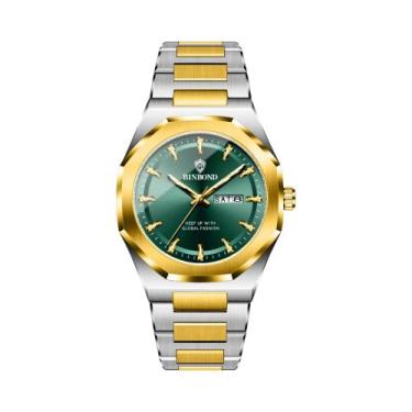 Imagem de Relógio Masculino À Prova d'Água Com Duplo Calendário E Luz Noturna, E