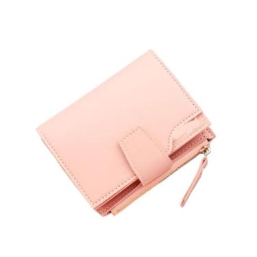Imagem de Mini bolsa feminina pequena carteira feminina para meninas rosa 、 bolsa de dinheiro porta-cartões de visita, Uma cor, Pink
