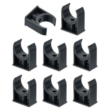 Imagem de Boxonly 8 peças de grampos de tubo de água de PVC clipes de tubulação em forma de U para mangueira de irrigação suporte de tubo de irrigação para 32 mm OD para bandejas de TV, tubos, mangueira