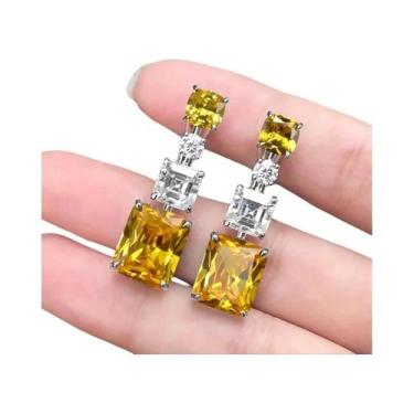 Imagem de Brincos Elegantes De Pedra Verde Vintage Para Uso Diário E Festas, Joi