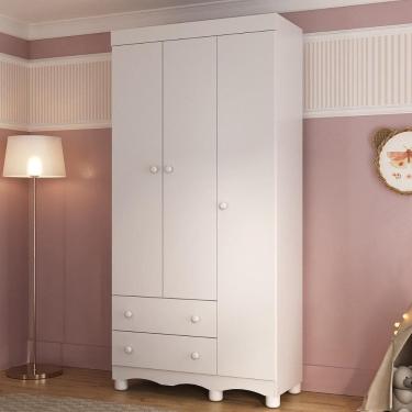 Imagem de Guarda-roupa Infantil 92cm 3 Portas e 2 Gavetas Dengo Multimóveis MP4437