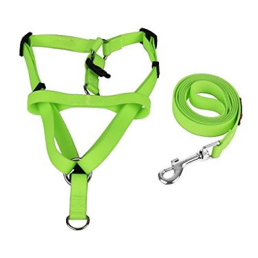 Imagem de 2 peças Conjunto de Coleira e Guia para Cachorro com Ajustável 1 2m Passeio Silicone Macio Confortável Tear Mãos Sensíveis Gancho Metal Seguro Cachorros Pequenos Médios Grandes