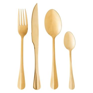 Imagem de Faqueiro Laguna Dourado - 24 Peças - Mek 