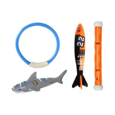 Imagem de Conjunto De Brinquedos Coloridos Para Mergulho Em Piscina De Verão, Ac