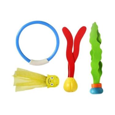 Imagem de Conjunto De Brinquedos Coloridos Para Mergulho Em Piscina De Verão, Ac