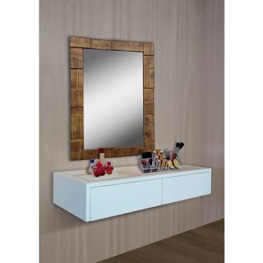 Imagem de Penteadeira Suspensa Para Maquiagem Aparador Quarto Branco Laca