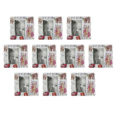 Imagem de Porta Retrato 10x15 Fotografia Kit 10 Unidades Moldura Arco Do Triunfo Enfeite Decoraçao Casa Mesa