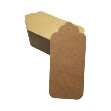 Imagem de Etiquetas De Papel Kraft Feitas À Mão 100pcs Para Roupas, Doces, Prese