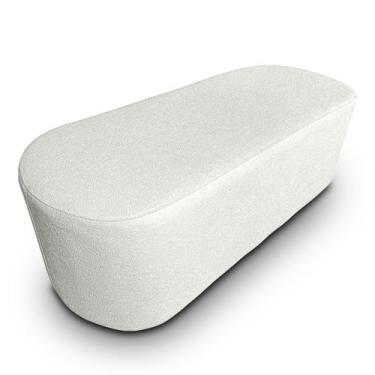 Imagem de Puff Orgânico Oval Curvo Redondo Para Sala Confortável e Reforçado Bou