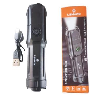 Imagem de Lanterna Led Recarregável Usb 3 Modos À Prova D'água - LEHMOX