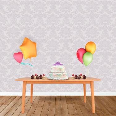 Imagem de Painel Retangular em Jacquard Off-White Medalhão - Jacquard Tradiciona