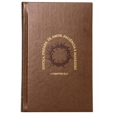 Imagem de Livro - Bíblia NVI, Capa dura de luxo marrom, Timóteo, Letras de Jesus