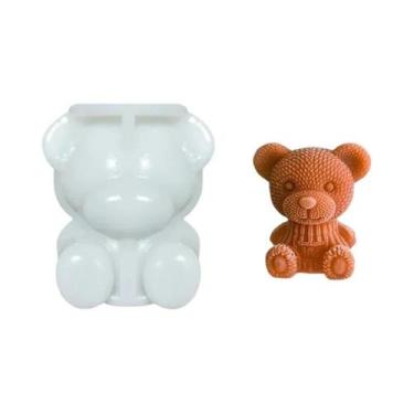 Imagem de Forma De Silicone 3D Urso Para Gelo (1-8 Peças) - DIY Para Sorvetes, C