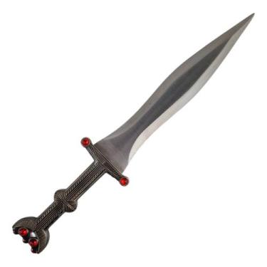 Imagem de Adaga Romana Em Metal Com Bainha E Detalhes Em Relevo Decorativo Brinq