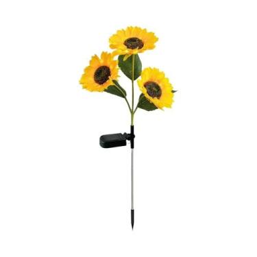 Imagem de Luz Solar LED Em Forma De Flor De Girassol, Lâmpada De Jardim À Prova 