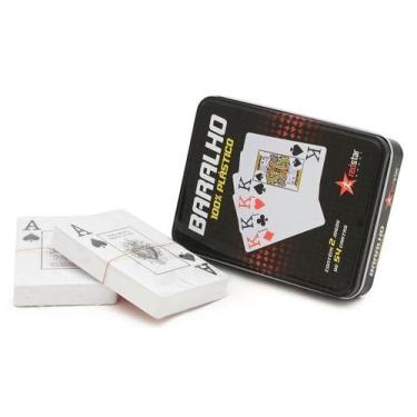 Imagem de Baralho 108 Cartas Plástico Com Caixa Metal - Sun Way