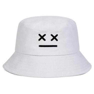 Imagem de Chapéu Bucket Unissex Com Bordado De Rosto Sorridente, Casual Para Ati