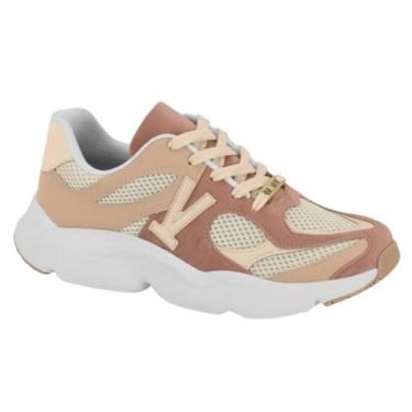 Imagem de Tenis Feminino Casual Versatil Robusto Vizzano 1440110, Branco off ros