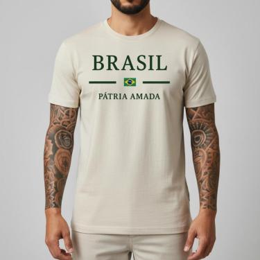 Imagem de Camiseta Masculina Seleção Brasileira Copa 2026 Direto da Fábrica Original Algodão Premium Aproveite-Masculino