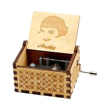 Imagem de Caixa De Música De Madeira Jurassic Park Com Manivela, Brinquedo De Aç