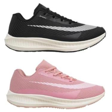 Imagem de Kit 2 Pares Tênis Speed Unissex Moda Fitness Treino Academia Caminhada Corrida-Unissex