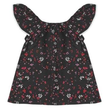 Imagem de Blusa Infantil Look Jeans Viscose Collor - 02 - PRETO-Feminino