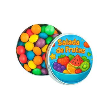 Imagem de Kit 30 Latinhas Lembrancinhas Salada de Frutas Cor: Prateado - Gil Fes