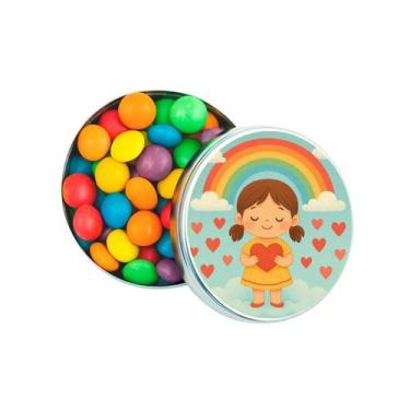 Imagem de Kit 30 Latinhas Lembrancinhas Chuva de Amor Cor: Prateado - Gil Festa 
