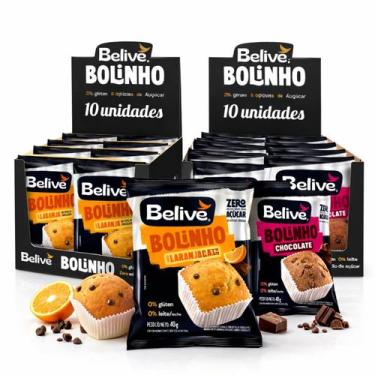 Imagem de Kit 20 Bolinho BELIVE Double Choc e Laranja S/ Gluten 40g