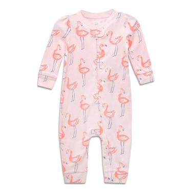 Imagem de Macacão Bebê GAP Longo Flamingo Feminino, Rosa, 0/3M