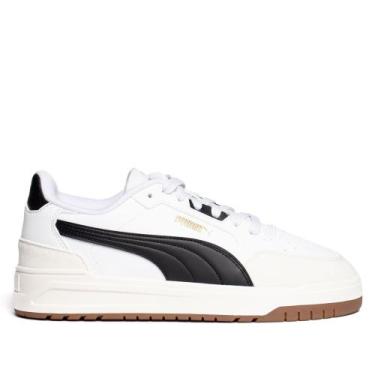Imagem de Tênis Masculino Puma Shuffle Downtown Formstrip Branco/Preto, Branco, 