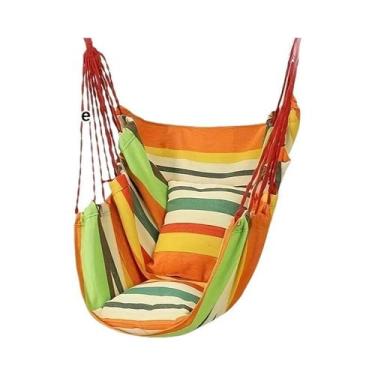 Imagem de Cadeira De Balanço De Lona Para Exterior Com Bolsa De Armazenamento, S