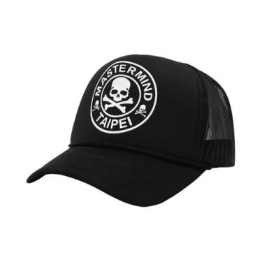 Imagem de Boné De Beisebol Ajustável Em Malha Com Estampa De Caveira Para Homens