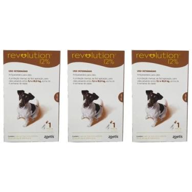 Imagem de 3 Revolution Marrom Antipulgas Cães De 5,1kg À 10kg 1 Pipeta - Zoetis