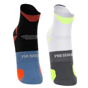 Imagem de Kit 2 Meia Lupo Running Power Adulto Masculino Curta Poliamida Cor:Pre