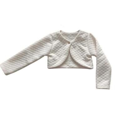 Imagem de Bolero Infantil Menina Matelassê Festa Casual Luxo Casaco - Bento E Ma