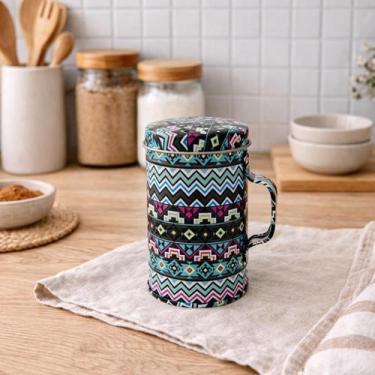 Imagem de Kit 4 Polvilhador Metal Alça Tampa Porta Temperos Boho Chic - Btc