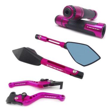 Imagem de Kit Manete Manopla Retrovisor Esportivo Cb300f Twister Laser - Special